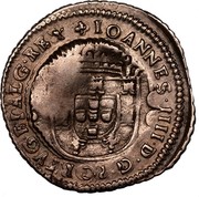 Portugal 250 Reis ND KM# 434.1 Kingdom Countermarked coinage Type III coin reverse Portugal 250 Reis ND KM# 434.1 Kingdom Countermarked coinage Type III coin reverse