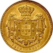 Portugal 2500 Reis 1838 KM# 475 Kingdom Decimal coinage 2500 REIS coin reverse Portugal 2500 Reis 1838 KM# 475 Kingdom Decimal coinage 2500 REIS coin reverse