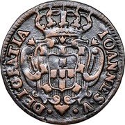 Portugal 3 Reis (III) 1737 KM# 225 Kingdom Milled coinage IOANNES V DEI GRATIA coin obverse Portugal 3 Reis (III) 1737 KM# 225 Kingdom Milled coinage IOANNES V DEI GRATIA coin obverse