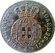 Portugal 3 Reis Joao VI 1818 KM# 354 JOANNES VI .DEI GRATIA coin obverse Portugal 3 Reis Joao VI 1818 KM# 354 JOANNES VI .DEI GRATIA coin obverse