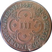 Portugal 3 Reis Pedro Prince Regent 1683 KM# 129 PETRVS.D.G.PORTVGALIÆ coin obverse