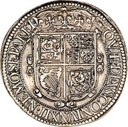 UK 30 Shillings Charles I (3rd Coinage, 5th Issue) ND (1641-1642) KM# 88.2a QVÆ DEVS CONIVNXIT NEMO SEPARET coin reverse UK 30 Shillings Charles I (3rd Coinage, 5th Issue) ND (1641-1642) KM# 88.2a QVÆ DEVS CONIVNXIT NEMO SEPARET coin reverse