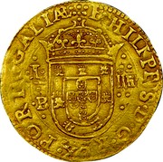 Portugal 4 Cruzados Filipe III ND LB KM# 18 PHILIPVS D G REX PORTVGALIA coin obverse Portugal 4 Cruzados Filipe III ND LB KM# 18 PHILIPVS D G REX PORTVGALIA coin obverse