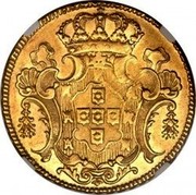 Portugal 4 Escudos (Peca) 1730 KM# 221.8 Kingdom Milled coinage coin reverse Portugal 4 Escudos (Peca) 1730 KM# 221.8 Kingdom Milled coinage coin reverse