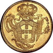 Portugal 4 Escudos (Peca) 1768 KM# 240 Kingdom Milled coinage coin reverse Portugal 4 Escudos (Peca) 1768 KM# 240 Kingdom Milled coinage coin reverse