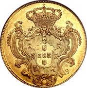 Portugal 4 Escudos (Peca) 1783 KM# 281 Kingdom Milled coinage coin reverse Portugal 4 Escudos (Peca) 1783 KM# 281 Kingdom Milled coinage coin reverse