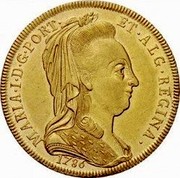 Portugal 4 Escudos (Peca) 1786 KM# 290 Kingdom Milled coinage MARIA I D G PORT ET ALG REGINA 1786 coin obverse Portugal 4 Escudos (Peca) 1786 KM# 290 Kingdom Milled coinage MARIA I D G PORT ET ALG REGINA 1786 coin obverse
