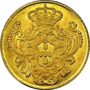 Portugal 4 Escudos (Peca) 1799 KM# 299 Kingdom Milled coinage coin reverse Portugal 4 Escudos (Peca) 1799 KM# 299 Kingdom Milled coinage coin reverse
