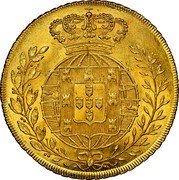 Portugal 4 Escudos (Peca) 1823 KM# 364 Kingdom Milled coinage coin reverse Portugal 4 Escudos (Peca) 1823 KM# 364 Kingdom Milled coinage coin reverse