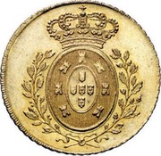 Portugal 4 Escudos (Peca) 1826 KM# 378 Kingdom Milled coinage coin reverse Portugal 4 Escudos (Peca) 1826 KM# 378 Kingdom Milled coinage coin reverse