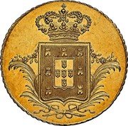 Portugal 4 Escudos (Peca) 1830 KM# 397 Kingdom Milled coinage coin reverse Portugal 4 Escudos (Peca) 1830 KM# 397 Kingdom Milled coinage coin reverse