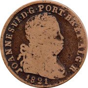 Portugal 40 Reis (Pataco) Pataco Joao VI 1821 KM# 370 JOANNES D G PORT ET ALG P REGENS 1814 coin obverse Portugal 40 Reis (Pataco) Pataco Joao VI 1821 KM# 370 JOANNES D G PORT ET ALG P REGENS 1814 coin obverse