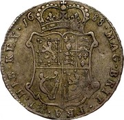 UK 40 Shillings (James VII) KM# 122.1 MAG BRIT FRA ET HIB REX 1688 coin reverse UK 40 Shillings (James VII) KM# 122.1 MAG BRIT FRA ET HIB REX 1688 coin reverse