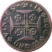 Portugal 400 Reis 1750 KM# 179 Kingdom Milled coinage IN HOC SIGNO VINCES coin reverse Portugal 400 Reis 1750 KM# 179 Kingdom Milled coinage IN HOC SIGNO VINCES coin reverse