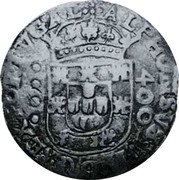 Portugal 400 Reis Alfonso VI ND KM# 78 ALPHONSVS VI DG REX PORTVGAL 400 coin obverse Portugal 400 Reis Alfonso VI ND KM# 78 ALPHONSVS VI DG REX PORTVGAL 400 coin obverse