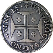 Portugal 400 Reis Pedro II 1687 KM# 145.2 VINCES IN HOC SIGNO coin reverse Portugal 400 Reis Pedro II 1687 KM# 145.2 VINCES IN HOC SIGNO coin reverse