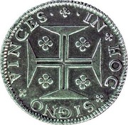 Portugal 400 Reis (Pedro II) KM# 154.3 IN * HOC * SIGNO * VINCES coin reverse Portugal 400 Reis (Pedro II) KM# 154.3 IN * HOC * SIGNO * VINCES coin reverse