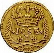 Portugal 400 Reis (Pinto. 480 Reis) 1752 KM# 248.1 Kingdom Milled coinage JOSE I 400 coin obverse Portugal 400 Reis (Pinto. 480 Reis) 1752 KM# 248.1 Kingdom Milled coinage JOSE I 400 coin obverse