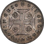 Portugal 400 Reis (Pinto. 480 Reis) Maria and Pedro III 1779 KM# 273 IN HOC SIGNO VINCES coin reverse Portugal 400 Reis (Pinto. 480 Reis) Maria and Pedro III 1779 KM# 273 IN HOC SIGNO VINCES coin reverse