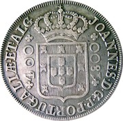 Portugal 400 Reis (Pinto. 480 Reis) 1800 INCM KM# 318 Kingdom Milled coinage 400 1800 JOANNES D G P PORTUGALIAE ET ALG coin obverse Portugal 400 Reis (Pinto. 480 Reis) 1800 INCM KM# 318 Kingdom Milled coinage 400 1800 JOANNES D G P PORTUGALIAE ET ALG coin obverse