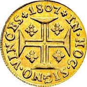Portugal 400 Reis (Pinto. 480 Reis) Joan V 1807 KM# 341 IN HOC SIGNO VINCES 1807 coin reverse Portugal 400 Reis (Pinto. 480 Reis) Joan V 1807 KM# 341 IN HOC SIGNO VINCES 1807 coin reverse