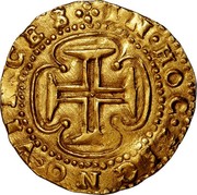 Portugal 4400 Reis Pedro Prince Regent 1674 KM# 89 +IN.HOC.SIGNO.VINCES coin reverse Portugal 4400 Reis Pedro Prince Regent 1674 KM# 89 +IN.HOC.SIGNO.VINCES coin reverse