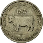 Portugal 5 Escudos FAO - World Food Day 1983 KM# 618 DIA MVNDIAL DA ALIMENTAÇÃO FAO INCM 16 DE OVTVBRO DE 1983 coin reverse Portugal 5 Escudos FAO - World Food Day 1983 KM# 618 DIA MVNDIAL DA ALIMENTAÇÃO FAO INCM 16 DE OVTVBRO DE 1983 coin reverse