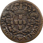 Portugal 5 Reis Jose I. Azores 1751 KM# 1 PECUNIA INSULANA coin reverse Portugal 5 Reis Jose I. Azores 1751 KM# 1 PECUNIA INSULANA coin reverse