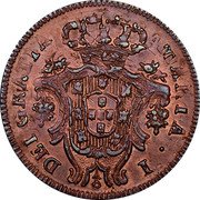 Portugal 5 Reis 1795 KM# 9 Prortuguese Administration Provincial coinage MARIA I DEI GRATIA coin obverse Portugal 5 Reis 1795 KM# 9 Prortuguese Administration Provincial coinage MARIA I DEI GRATIA coin obverse