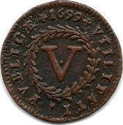 Portugal 5 Reis Pedro II 1699 KM# 167 V VTILITATI PVBLICÆ coin reverse Portugal 5 Reis Pedro II 1699 KM# 167 V VTILITATI PVBLICÆ coin reverse