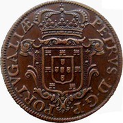 Portugal 5 Reis Pedro Prince Regen 1683 KM# 130 PETRVS.D.G.PORTVGALIÆ coin obverse Portugal 5 Reis Pedro Prince Regen 1683 KM# 130 PETRVS.D.G.PORTVGALIÆ coin obverse