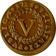 Portugal 5 Reis (V) 1713 KM# 194 Kingdom Milled coinage 1713 VTILITATI PVBLICÆ V coin obverse Portugal 5 Reis (V) 1713 KM# 194 Kingdom Milled coinage 1713 VTILITATI PVBLICÆ V coin obverse
