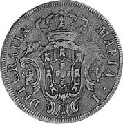Portugal 5 Reis (V) 1791 KM# 305 Kingdom Milled coinage MARIA • I • DEI • GRATIA coin obverse Portugal 5 Reis (V) 1791 KM# 305 Kingdom Milled coinage MARIA • I • DEI • GRATIA coin obverse