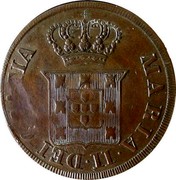 Portugal 5 Reis (V) 1833 KM# 398 Kingdom Milled coinage MARIA II DEI GRATIA coin obverse Portugal 5 Reis (V) 1833 KM# 398 Kingdom Milled coinage MARIA II DEI GRATIA coin obverse