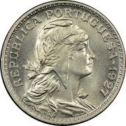 Portugal 50 Centavos 1927 KM# 577 Republic REPUBLICA PORTUGUESA - 1964 SIMÕES REGO GR coin obverse Portugal 50 Centavos 1927 KM# 577 Republic REPUBLICA PORTUGUESA - 1964 SIMÕES REGO GR coin obverse