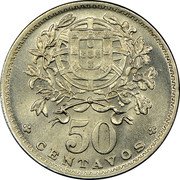 Portugal 50 Centavos 1927 KM# 577 Republic 50 CENTAVOS coin reverse Portugal 50 Centavos 1927 KM# 577 Republic 50 CENTAVOS coin reverse