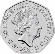 UK 50 Pence (Celebrating British Diversity) ELIZABETH II D G REG F D 50 PENCE 2020 J.C coin obverse UK 50 Pence (Celebrating British Diversity) ELIZABETH II D G REG F D 50 PENCE 2020 J.C coin obverse
