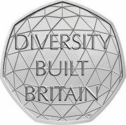 UK 50 Pence (Celebrating British Diversity) DIVERSITY BUILT BRITAIN DME coin reverse UK 50 Pence (Celebrating British Diversity) DIVERSITY BUILT BRITAIN DME coin reverse