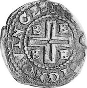 Portugal 50 Reis (1/2 Tostao) Joao IV ND KM# 39 IN HOC SIGNO VINCES EE EE coin reverse Portugal 50 Reis (1/2 Tostao) Joao IV ND KM# 39 IN HOC SIGNO VINCES EE EE coin reverse