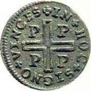 Portugal 50 Reis (1/2 Tostao) ND P KM# 200 Kingdom Milled coinage IN HOC SIGNO VINCES coin reverse Portugal 50 Reis (1/2 Tostao) ND P KM# 200 Kingdom Milled coinage IN HOC SIGNO VINCES coin reverse