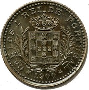 Portugal 50 Reis Carlos I 1900 KM# 545 CARLOS I REI DE PORTUGAL 1900 coin obverse Portugal 50 Reis Carlos I 1900 KM# 545 CARLOS I REI DE PORTUGAL 1900 coin obverse
