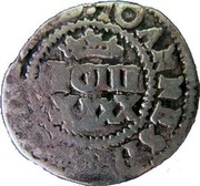 Portugal 50 Reis ND KM# 417.1 Kingdom Countermarked coinage Type III coin reverse Portugal 50 Reis ND KM# 417.1 Kingdom Countermarked coinage Type III coin reverse