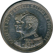 Portugal 500 Reis 400th Anniversary of the Discovery of India 1898 KM# 538 CARLOS I REI E AMELIA RAINEA DE PORTUGAL coin obverse Portugal 500 Reis 400th Anniversary of the Discovery of India 1898 KM# 538 CARLOS I REI E AMELIA RAINEA DE PORTUGAL coin obverse
