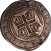 Portugal 500 Reis ND KM# 437.3 Kingdom Countermarked coinage Type III coin obverse Portugal 500 Reis ND KM# 437.3 Kingdom Countermarked coinage Type III coin obverse