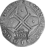 Portugal 500 Reis ND KM# 438.1 Kingdom Countermarked coinage Type IV coin reverse Portugal 500 Reis ND KM# 438.1 Kingdom Countermarked coinage Type IV coin reverse