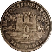 UK 6 Pence Staffordshire - Bilston / Rushbury & Woolley 1811  BILSTON SILVER TOKEN SIXPENCE coin obverse UK 6 Pence Staffordshire - Bilston / Rushbury & Woolley 1811  BILSTON SILVER TOKEN SIXPENCE coin obverse
