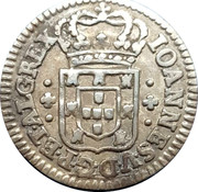 Portugal 60 Reis (3 Vintens) ND KM# 176 Kingdom Milled coinage IOANNES V D G RE PORTVG coin obverse Portugal 60 Reis (3 Vintens) ND KM# 176 Kingdom Milled coinage IOANNES V D G RE PORTVG coin obverse