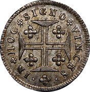 Portugal 60 Reis (3 Vintens) ND KM# 382 Kingdom Milled coinage IN HOC SIGNO VINCES coin reverse Portugal 60 Reis (3 Vintens) ND KM# 382 Kingdom Milled coinage IN HOC SIGNO VINCES coin reverse