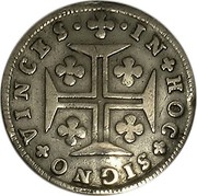 Portugal 75 Reis 1794 KM# 6 Prortuguese Administration Provincial coinage IN HOC SIGNO VINCES coin reverse Portugal 75 Reis 1794 KM# 6 Prortuguese Administration Provincial coinage IN HOC SIGNO VINCES coin reverse