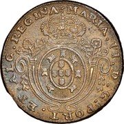 Portugal 80 Reis 1829 KM# 4.1 Terceira Island MARIA II D G PORT ET ALG REGINA coin obverse Portugal 80 Reis 1829 KM# 4.1 Terceira Island MARIA II D G PORT ET ALG REGINA coin obverse
